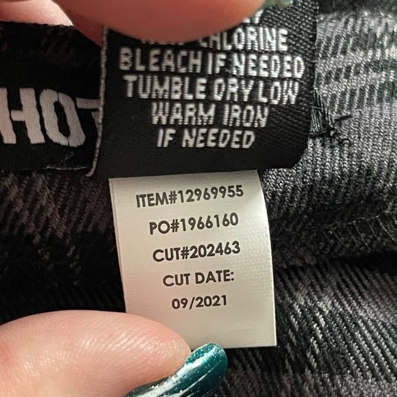 Hot Topic Black & Grey Plaid Pleats Removeable Suspender Skirt Juniors Large - Picture 6 of 6